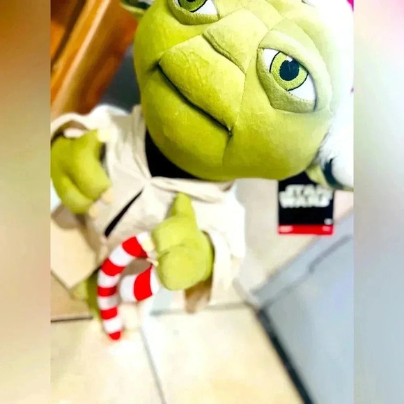 BIG 20 inch Tall Star Wars Yoda Plush- Christmas Santa Claus by Gemmy - Picture 6 of 9